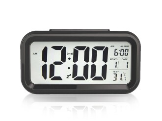 Diwu Optik Masaüstü Saat Takvim Termometre Siyah - 3