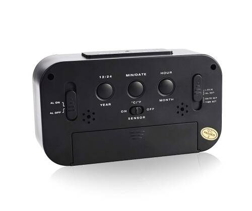 Diwu Optik Masaüstü Saat Takvim Termometre Siyah - 4