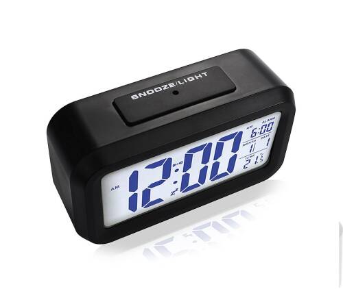 Diwu Optik Masaüstü Saat Takvim Termometre Siyah - 5