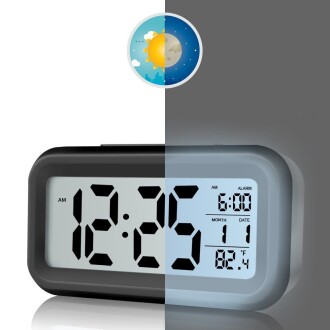 Diwu Optik Masaüstü Saat Takvim Termometre Siyah - 8