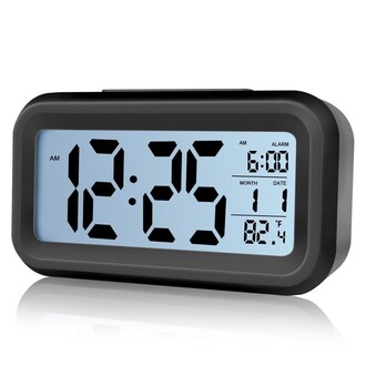Diwu - Diwu Optical Desktop Clock Calender Thermometer Black
