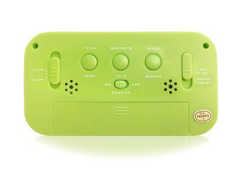 Diwu Optik Masaüstü Saat Takvim Termometre Yeşil - 4