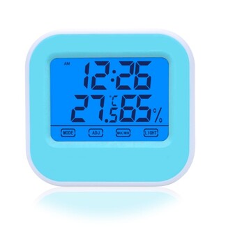 Diwu - Diwu T026 Dokunmatik Aydınlatmalı Saat Termometre Higrometre