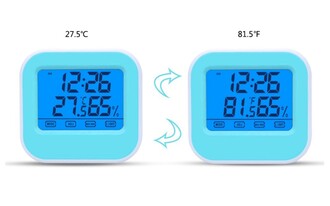 Diwu T026 Dokunmatik Aydınlatmalı Saat Termometre Higrometre - Thumbnail