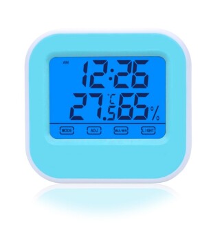 Diwu T026 Touch Screen LED Digital Clock Thermometer Hygrometer