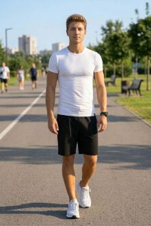 D'S Damat Beli Lastikli Fleto Cepli Rahat Kesim Günlük Erkek Spor Şort Siyah - 2