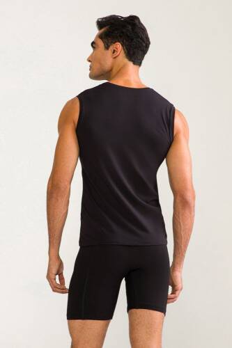 D'S DAMAT Comfort V Yaka Kolsuz T-Shirt Siyah - 3