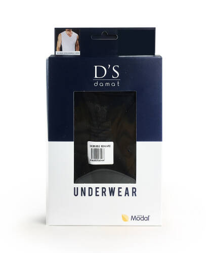 D'S DAMAT Comfort V Yaka Kolsuz T-Shirt Siyah - 6