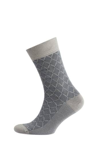 D'S Damat Erkek Bambu Çorap Baklava Gri 40-44 - 4