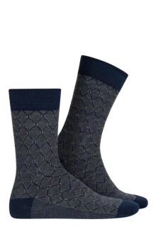 D'S Damat Erkek Bambu Çorap Baklava Lacivert 40-44 
