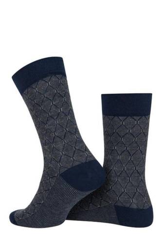 D'S Damat Erkek Bambu Çorap Baklava Lacivert 40-44 - 2