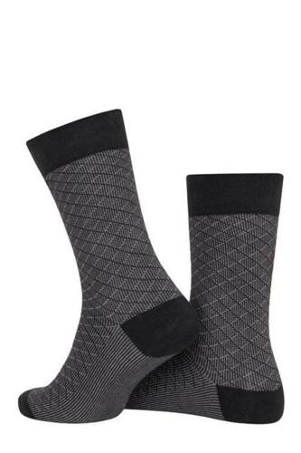 D'S Damat Erkek Bambu Çorap Çapraz Desen Antrasit 40-44 - 2