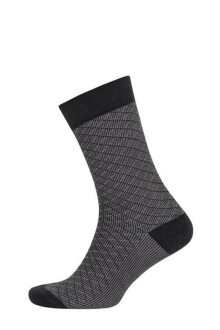 D'S Damat Erkek Bambu Çorap Çapraz Desen Antrasit 40-44 - 5