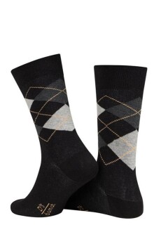 D'S Damat Erkek Ekose Çorap Siyah 40-44 - 2