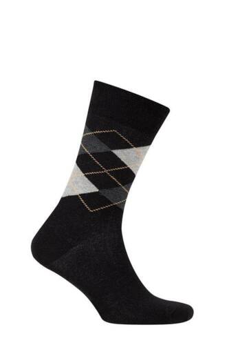 D'S Damat Erkek Ekose Çorap Siyah 40-44 - 4