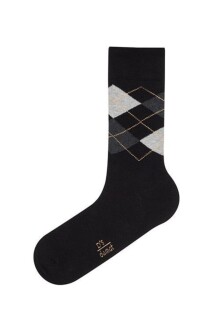 D'S Damat Erkek Ekose Çorap Siyah 40-44 - 5