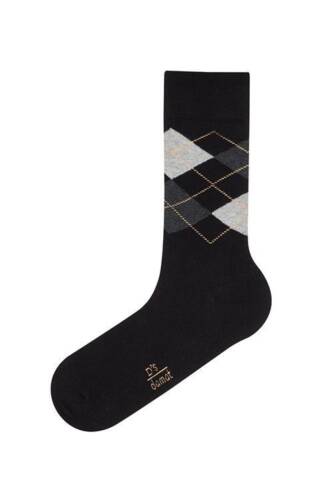 D'S Damat Erkek Ekose Çorap Siyah 40-44 - 5