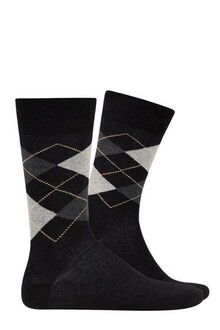 D'S Damat - D'S Damat Men Plaid Socks Black 40-44