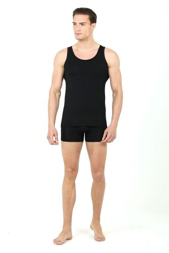 D'S Damat Erkek Mikro Modal Atlet Boxer Takım Kutulu Damat Sandığı Çeyiz Seti Siyah - 5