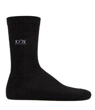D'S Damat Erkek Spor 2 li Çorap Siyah-Beyaz 40-44