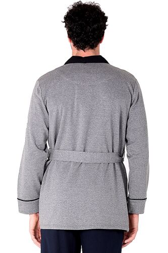 D'S Damat Erkek Uzun Kollu Cepli Kuşaklı Rob Sports Robdöşambr Antrasit - 3