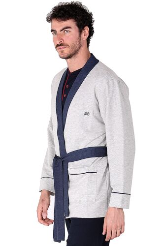 D'S Damat Erkek Uzun Kollu Cepli Kuşaklı Rob Sports Robdöşambr Grimelanj - 2