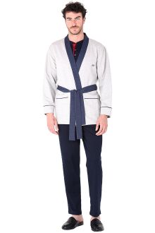 D'S Damat Erkek Uzun Kollu Cepli Kuşaklı Rob Sports Robdöşambr Grimelanj - 4