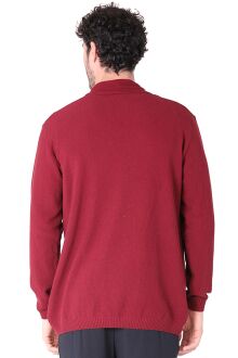 D'S Damat Erkek Uzun Kollu Rob Triko Robdöşambr Hırka Bordo - 3