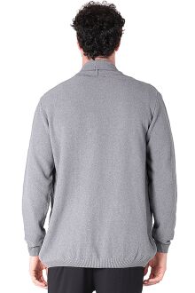 D'S Damat Erkek Uzun Kollu Rob Triko Robdöşambr Hırka Gri - 3