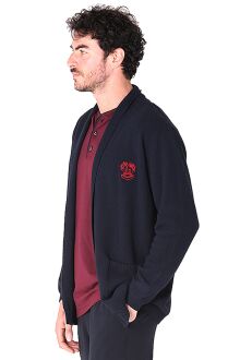 D'S Damat Erkek Uzun Kollu Rob Triko Robdöşambr Hırka Lacivert - 2