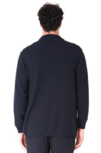 D'S Damat Erkek Uzun Kollu Rob Triko Robdöşambr Hırka Lacivert - 3