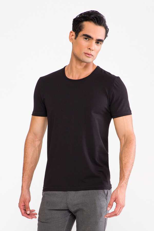  D's Damat Trendy Bisiklet Yaka T-shirt Siyah