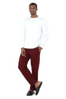 D'S Damat Waffle Erkek 5'li Rob ve Pijama Takımı Damat Sandığı Çeyiz Seti Bordo - 3