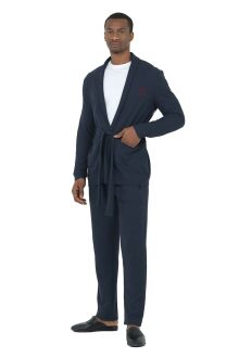 D'S Damat Waffle Erkek 5'li Rob ve Pijama Takımı Damat Sandığı Çeyiz Seti Lacivert - 2