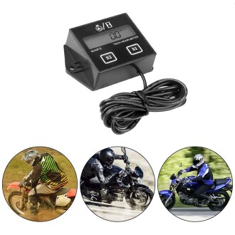 DT1112 Dijital 2 Zamanlı Motor Takometre Saat Ölçer Rpm - 7