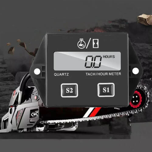 DT1112 Dijital 2 Zamanlı Motor Takometre Saat Ölçer Rpm - 8