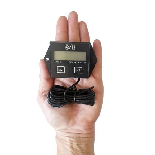 DT1112 Dijital 2 Zamanlı Motor Takometre Saat Ölçer Rpm - 5