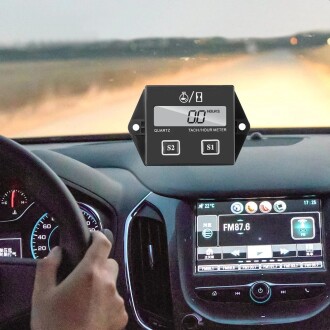 DT1112 Dijital 2 Zamanlı Motor Takometre Saat Ölçer Rpm - 6