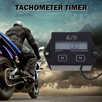 DT1112 Dijital 2 Zamanlı Motor Takometre Saat Ölçer Rpm - 10