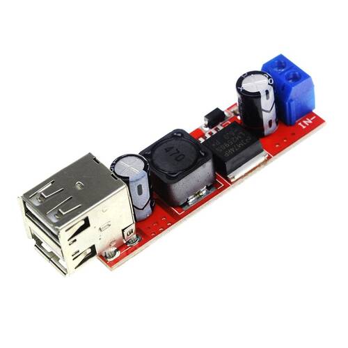 Dual USB Soket Output 9V/12V/24V/36V to 5VDC-DC 3A Step-Down Araç Şarj