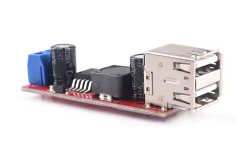 Dual USB Soket Output 9V/12V/24V/36V to 5VDC-DC 3A Step-Down Araç Şarj