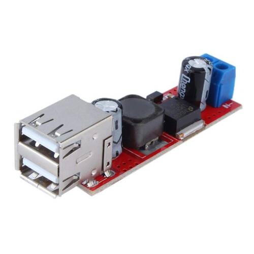 Dual USB Soket Output 9V/12V/24V/36V to 5VDC-DC 3A Step-Down Araç Şarj