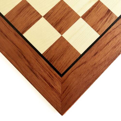 El Yapımı Ahşap Satranç Tablası Gül 50x50cm - 4