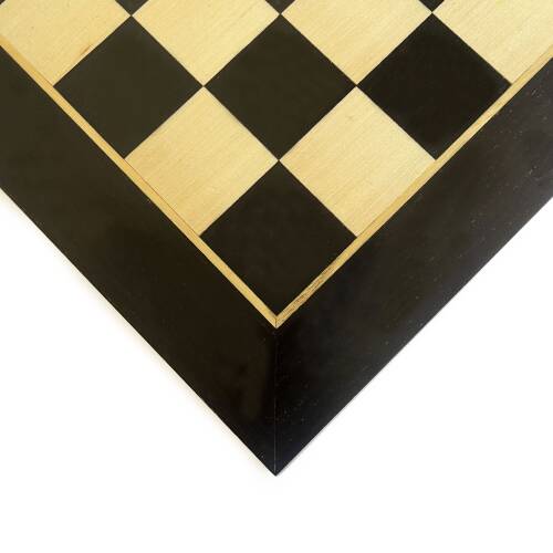 El Yapımı Ahşap Satranç Tablası Siyah 50x50cm - 6