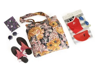 El Yapımı Pamuklu Kadın Omuz Çantası Renkli Desenli  - 14