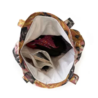 El Yapımı Pamuklu Kadın Omuz Çantası Renkli Desenli  - 15