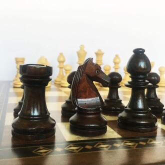 El Yapımı Şimşir Ahşap Satranç Taşı Özel At 85mm - 6