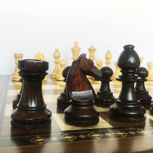 El Yapımı Şimşir Ahşap Satranç Taşı Özel At 85mm - 6