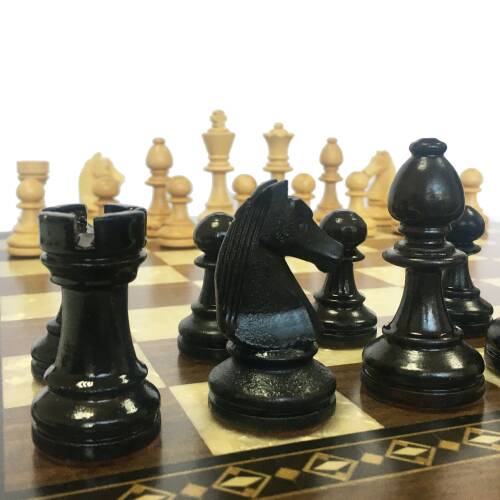 El Yapımı Şimşir Ahşap Satranç Taşı Özel At 85mm - 9