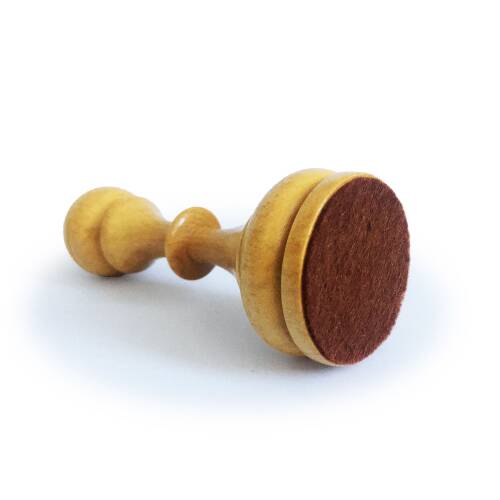 El Yapımı Şimşir Satranç Taşı Nazik At 85mm Krem-Kahve - 8